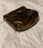 Pouch: Bronze coloured Leather Medieval Style W Red Shield Closure FREE SHIP - Image 2