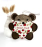 Bear Hug Hanging Decoration with Floral Heart, Letterbox Gift - Image 5