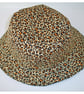Leopard Print Hat Black Fluffy Faux Fur Reversible - Image 4