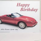 Alfa Romeo Spider 1996 - Birthday, Anniversary, Retirement or Plain Card