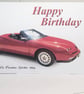 Alfa Romeo Spider 1996 - Birthday, Anniversary, Retirement or Plain Card