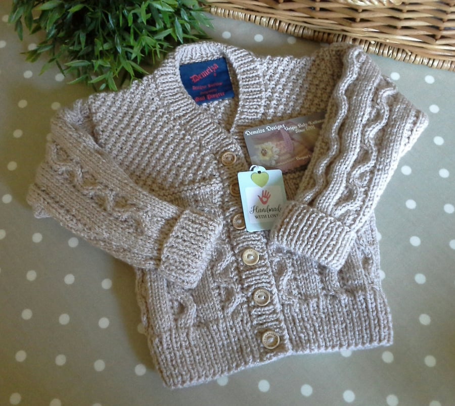 Gender Neutral Cable Design Cardigan 1-2 years size