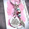 SALE Love between a Grandad and Granddaughter is Forever Keyring 