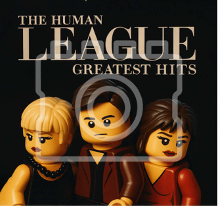 LEGO-Inspired The Human League – Greatest Hits 5x5" Mounted Print