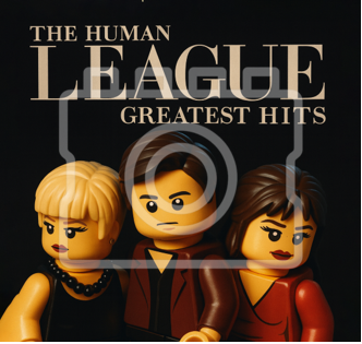 LEGO-Inspired The Human League – Greatest Hits 5x5" Mounted Print