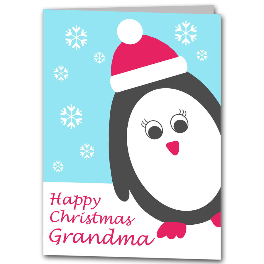 Penguin Personalised Christmas Card.