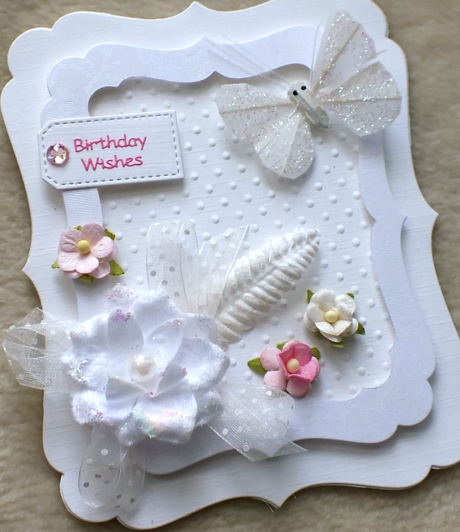 Luxury Handmade Fancy Frame Birthday Card