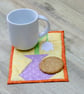 Mug Rug with a Snowdrop in a Vase.  - Image 6