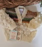 Bobble Design 90% & 100% Merino Wool Baby Cardigan 0-6 months size - Image 5