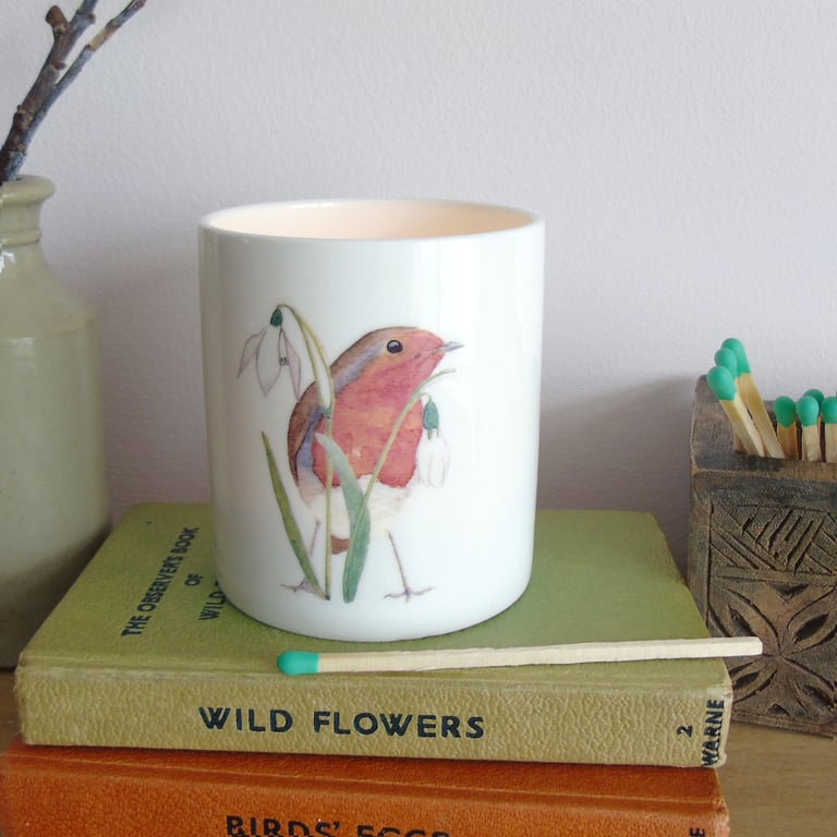Robin candle holder