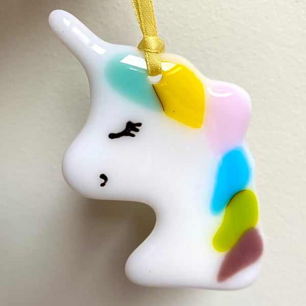 Unicorn Hanging Glass Decoration 