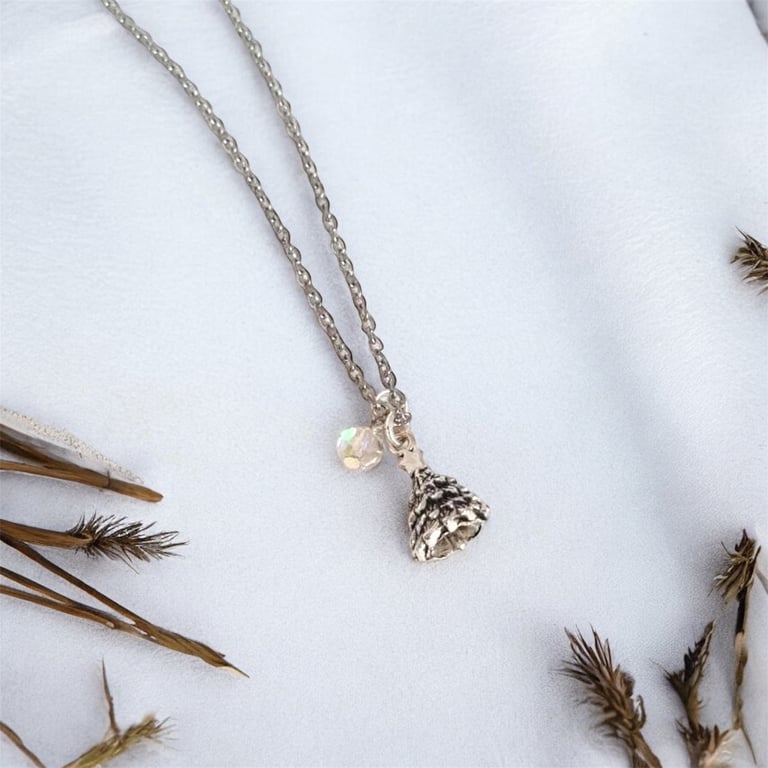 Silver Christmas Tree Necklace, Festive Jewellery For Her, Stocking Filler Gift 