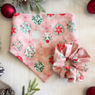 Fabric Hair Scrunchie - Handmade - Christmas Baubles