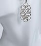 Silver Helm Chainmaille Earrings - Image 2