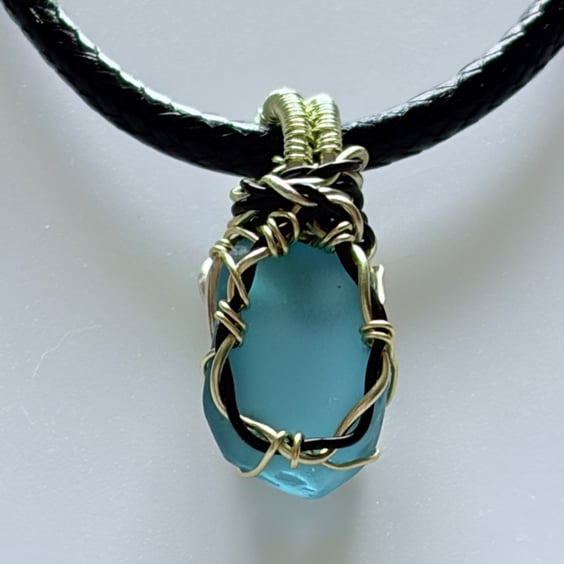 Scottish sea glass Pendant - Made in Scotland - Unique handmade - Gift for her 