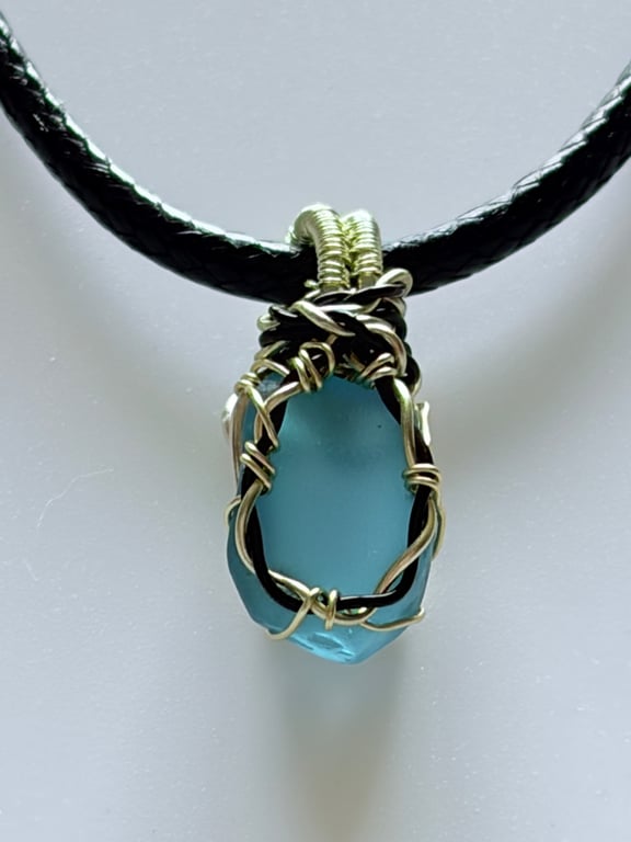 Scottish sea glass Pendant - Made in Scotland - Unique handmade - Gift for her 