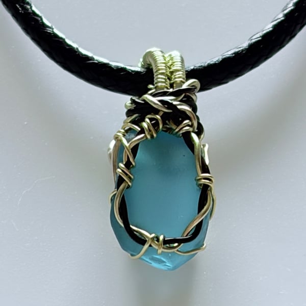 Scottish sea glass Pendant - Made in Scotland - Unique handmade - Gift for her 