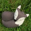 SALE!!!  Spotty fox.  A snoozy fox doorstop.  Fox bookend.