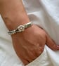 Women's Leather Bracelet, Silver Plated Boho Cuff Bracelet - Image 3