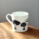 Fungi Mushroom Mug - forager, gardener gift, autumn, nature, botanical