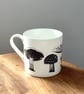 Fungi Mushroom Mug - forager, gardener gift, autumn, nature, botanical