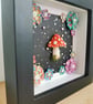 Fly Agaric Mushroom and Flowers - Original Low Relief Artwork - Image 5