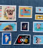 Fabric Postage Stamps - Doggies 2