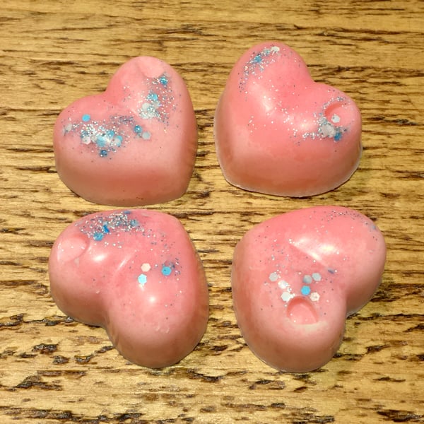 Apple Spice Scented Pk of 4 Soy Wax Melt Hearts