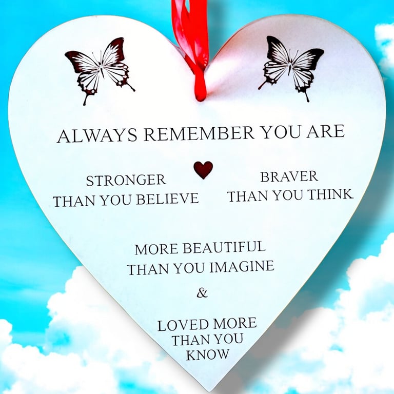 Engraved Wooden Heart : Motivational Gift