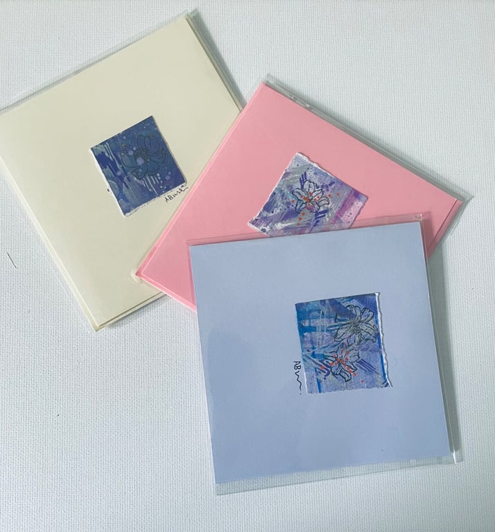 Original art hand painted cards