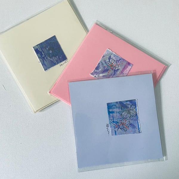 Original art hand painted cards