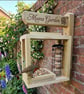Beautiful Handmade Personalised Wall Mounted Bird Feeding Station