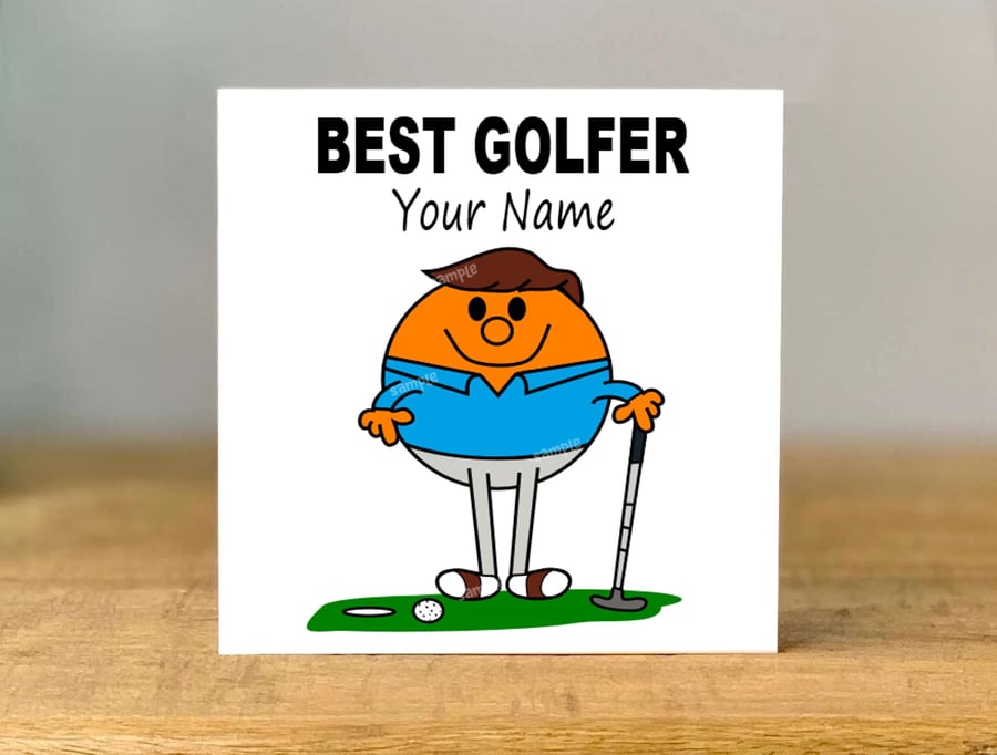 Personalised Golfer Birthday Card, Dad, Son, Brother, Bestie, Golf Gift