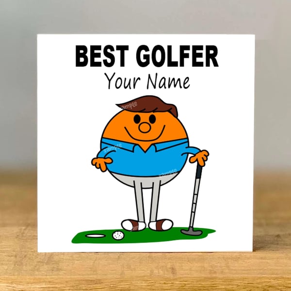 Personalised Golfer Birthday Card, Dad, Son, Brother, Bestie, Golf Gift