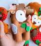 Felt Christmas Woodland Garland. Handmade set of 8 felt decorations. - Image 8