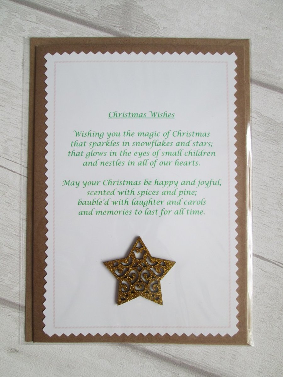  'Christmas Wishes' Poetry Christmas Card