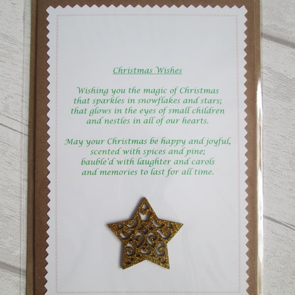  'Christmas Wishes' Poetry Christmas Card