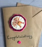 Hand Embroidered Congratulations Card - Image 3