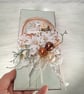 Handmade Christmas Card in Ecru Window Box. Elegant Festive Card(22) - Image 3