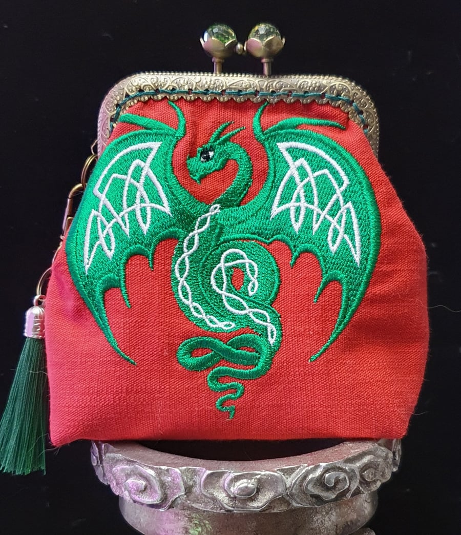 Celtic Knotwork Dragon Coin Purse 