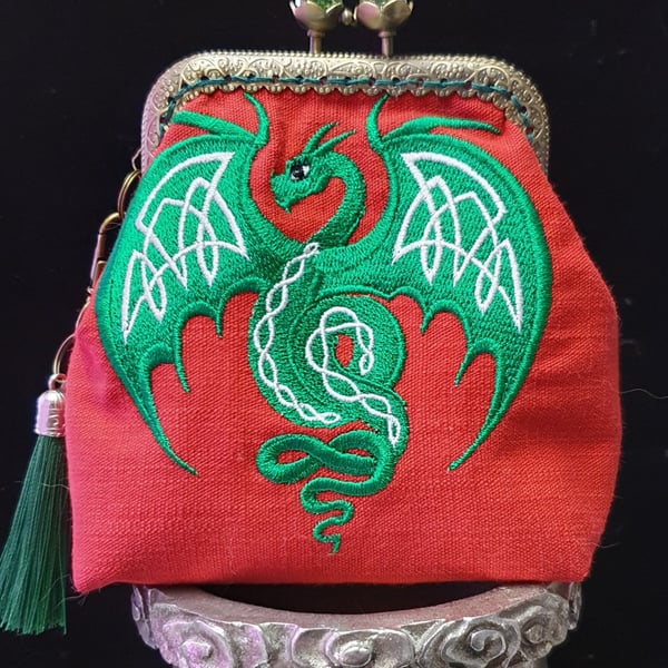 Celtic Knotwork Dragon Coin Purse 
