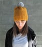 Bobble Hat in Petrol Green Chunky Yarn  - Image 7