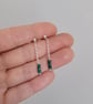 Chrysocolla Bead and Recycled Sterling Silver Drop Earrings - Image 7