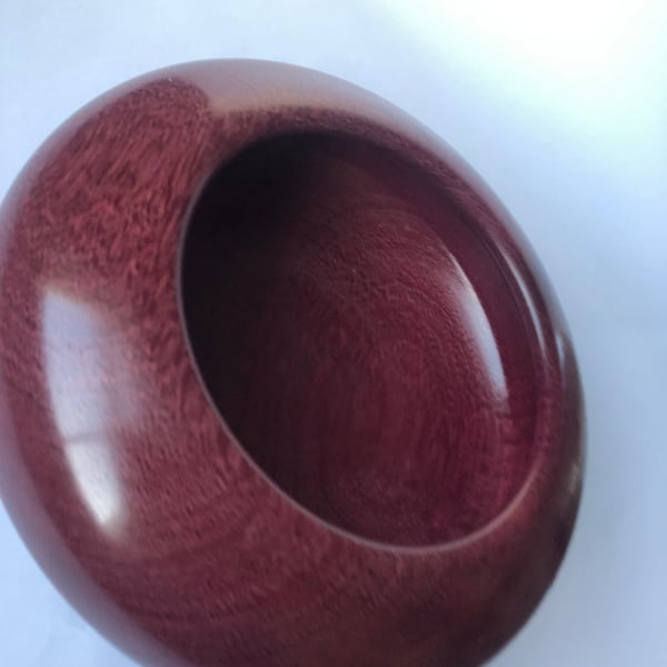 Hand turned bowl made from Purpleheart wood