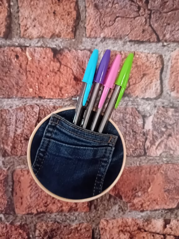 Handmade Denim Pocket Wall Hanging - Small