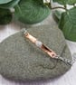 Sterling Silver & Copper Bar Bracelet. With Flower, Adjustable fit up to 21cms - Image 5
