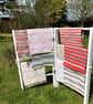 Short Grey and Red Stripe Rag Rug  - Image 4