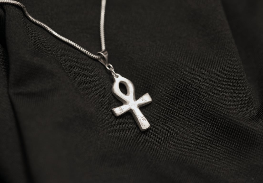 Ankh - Life - Power of Gods  Handmade Fine Silver Pendant