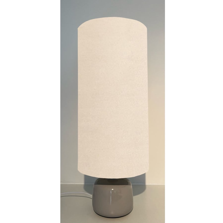 Cream Velvet cylinder lampshade extra tall lampshade plain cream velvet 