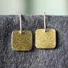 Special Price - Pale gold square drop earrings